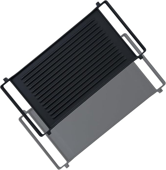 Upgraded WB31X24998 Reversible Griddle Replacement for GE Stove Parts Cast Iron Griddle Plate WB31X24738 JXGRILL1 GE Gas Range Cooktop Parts Genuine Stove Top Burner Griddle Center Flat Top Pan