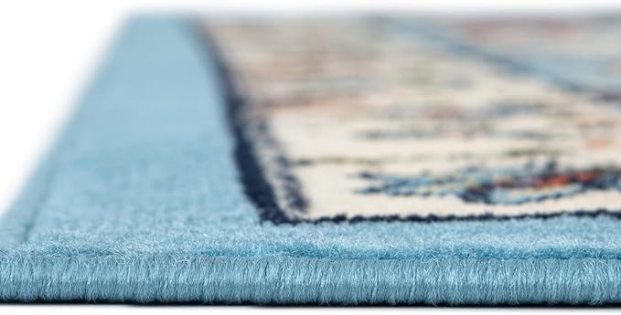 Unique Loom Espahan Collection Area Rug - Cape Cod (5' 3" x 8' Rectangle, Blue/ Black)