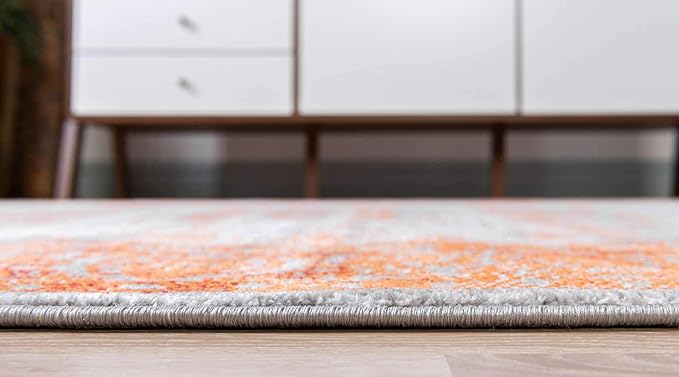 Unique Loom Traditional Classic Intricate Design with Distressed Vintage Detail, Area Rug, 3' 3 x 5' 3 Rectangular, Terracotta/Gray