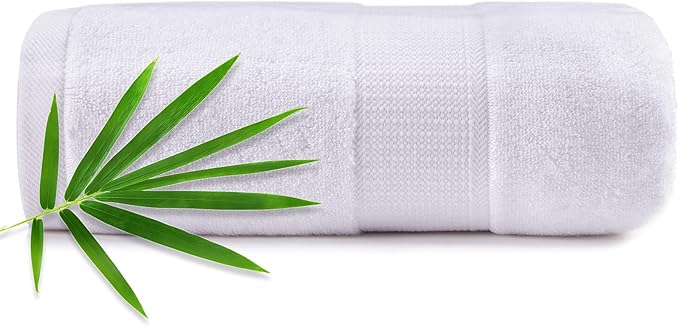 Large Bath Towels for Body, Sensitive,for Adult Kids Baby Luxury Hotel Spa Gym Super Soft Highly Absorbent Bathroom Towels 30" x 54",1 Pack White