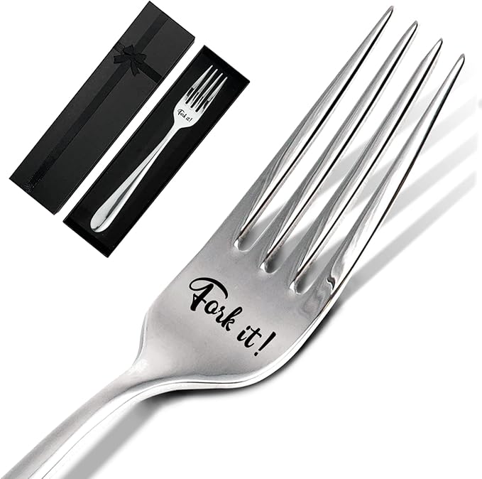 Fork It,Funny Engraved Stainless Steel Fork,Food Dessert Lovers Gifts,Forks Gift,New Home Gifts,Funny Kitchen Gift for Man Woman,Dinner Dessert Fork with Gift Box