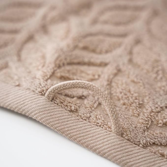 BAGNO MILANO Turkish Cotton Ultra-Soft Plush Absorbent Quick Dry Bathroom Towel Set, Made in Turkey (Sand Beige, 6 pcs Towel Set)