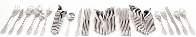 KNORK Original Matte Flatware 61 Piece Set, Service for 8