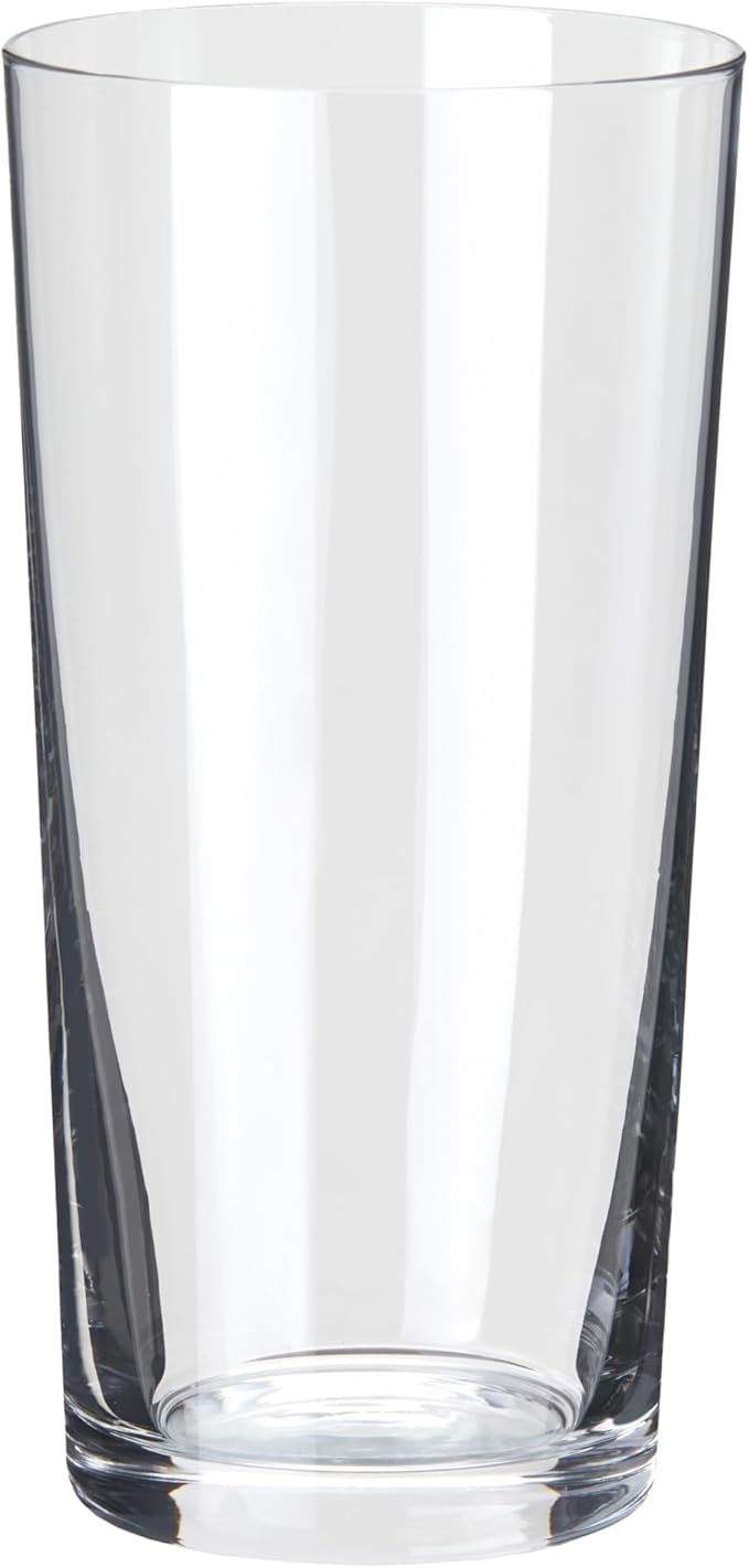 Amazon Basics Admiral Cooler Borosilicate Glass Cup, 14.7 oz, Microwave-Safe, Commercial-grade, 24-Pack, Transparent