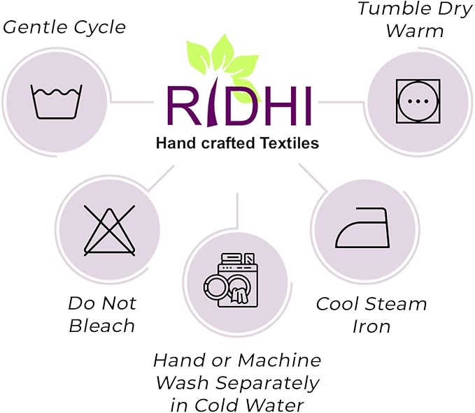 Ridhi Powder Blue Hand Block Print Cotton Rectangle Tablecloth 90" x 60" inches Reusable Table Cover Decorative Everyday Use for Dining, Farmhouse, Home, Party, Festive, Wedding, Fall