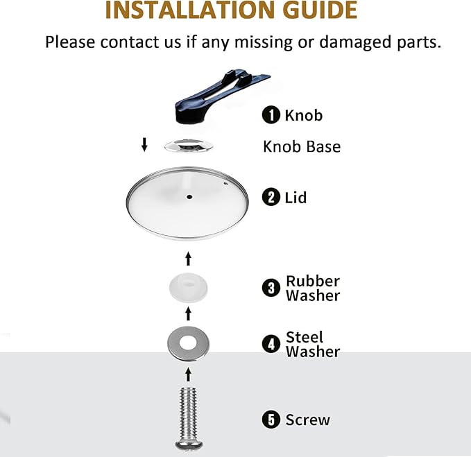 12.5 inch Glass Lids For Pots, Pans and Skillets,Small and Large size 11, 12, 12.5, 13.5 and 14 Inch,Replacement Tempered Clear Glass Lids with Steam Vent and standable handle