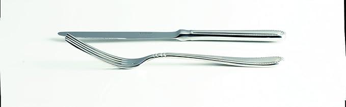 Fortessa Caviar 18/10 Stainless Steel Flatware Solid Handle Table Knife, Set of 12