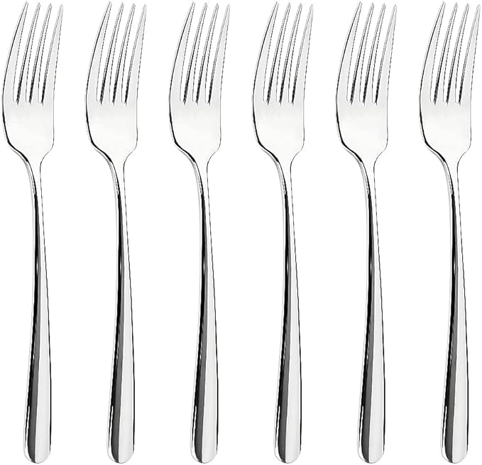 Dinner Forks Set,304 Stainless Steel Forks for Steak, Salad, Pasta, Set of 6