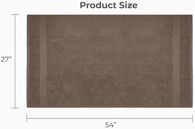 Softolle Luxury Bath Towels Set of 4 (27” x 54”) | Towels for Bathroom | Super Soft | Highly Absorbent Towels for Home, Spa, Gym (Taupe)