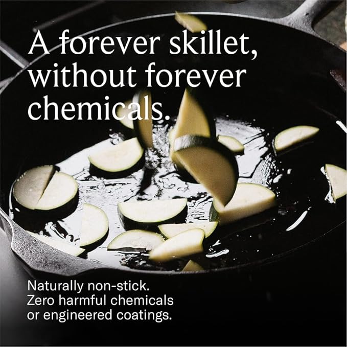 Field Company 8.38-Inch Cast Iron Skillet – Lightweight & Smooth, Made in USA, Pre-seasoned with Organic Oil – Great for 1–2 Servings (No.6 Small)