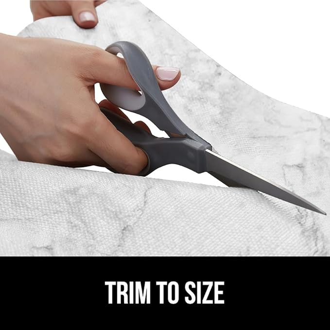 GORILLA GRIP Slip Resistant Drawer and Shelf Liner 2 Pack, Non Adhesive Water Resistant, Easy Clean and Trim, Smooth Surface Liners for Kitchen Cabinet, Shelves, Drawers, Pantry, 12 IN x 10 FT, Marble