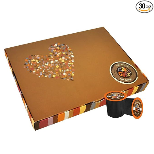 Crazy Cups Deluxe Holiday Hot Chocolate Gift Set, Assorted Flavored Hot Chocolates for Keurig K Cups Machines, Single Serve Hot Cocoa in Recyclable Pods, 30 Count