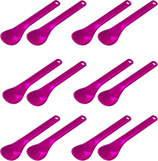 TalkTools Wee Bumpy Magenta Spoons | Provides Oral Awareness During Feeding | Encourages Lip Closure | Normalize Acceptance of Foods (Wee Bumpy, 12 Pack)