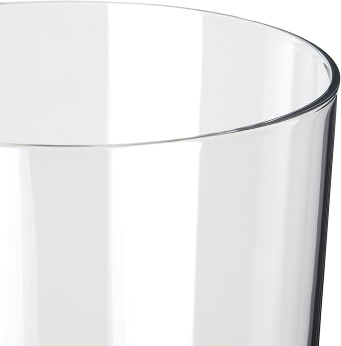 Amazon Basics Admiral Cooler Borosilicate Glass Cup, 14.7 oz, Microwave-Safe, Commercial-grade, 24-Pack, Transparent