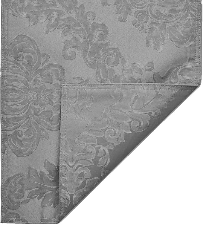 Place Mats Set of 8 – Rectangle Rectangular Waterproof Fabric Polyester Cloth Washable Wipeable Heat Resistant Placemats for Kitchen Dining Dinner Table Indoor 13 X 19 Inch Grey