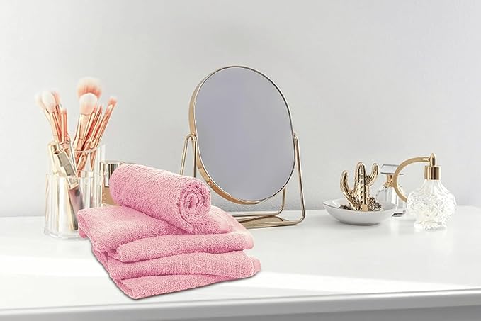 Softolle Salon Towels – Pack of 24 (16"x27") 100% Cotton Ring Spun – Ultra Soft, Highly Absorbent Hand Towels – Bulk for Spa, Gym & Salon (Pink, Salon Towels – Pack of 24 (16"x27"))