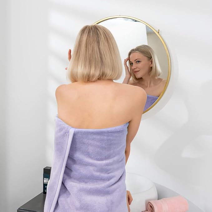 COZYART Lavender Bath Towels for Bathroom 2 Pcs, 27x54 100% Cotton Bath Towel Set Super Soft Absorbent Durable 650 GSM Shower Towels for Daily Use