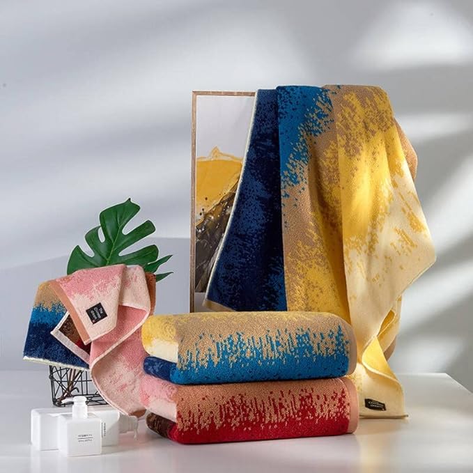 SEMAXE Luxury Bath Towel for Bathroom, 100% Cotton Towel with Hanging Loop and Smart Tag, Soft & Absorbent, Gift Box Packaging,1 Pc Bath Towel, 55" L x 27" W