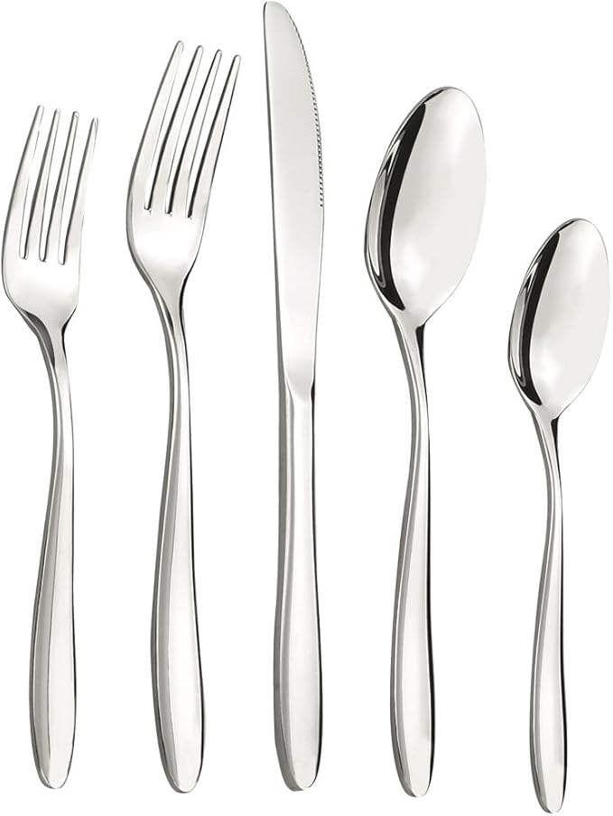 Ramddy 18/10 Stainless Steel Flatware Set for 12, Silverware Set