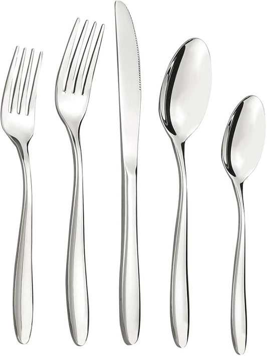 Ramddy 18/10 Stainless Steel Flatware Set for 12, Silverware Set