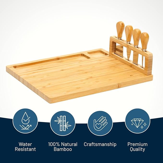 RoyalHouse Personalized Charcuterie Board, Custom Bamboo Engraved Cheese Board, Perfect for Weddings, Bridal Showers, and Special Occasions