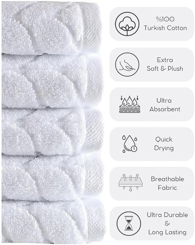 Turkish Cotton Ultra-Soft Plush Absorbent Quick Dry Bathroom Towel Set, Made in Turkey (Mint Green, 2 pcs Bath Towel Set)