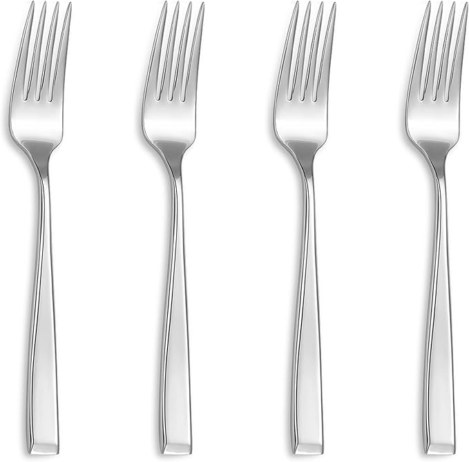 Royalrose Alexander Fine Forks, Set of 4, 18/10 Stainless Steel, Well Made, Dishwasher Safe, Heavy Duty Fork (7.3" Salad Fork)