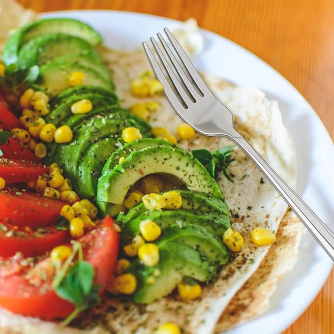 Dinner Forks Set-12 Piece 18/10 Stainless Steel Dinner Forks, 7.5 Inches Table Forks,Salad Forks Silverware,Metal Forks for Home Kitchen Restaurant Hotel,Mirror Finish & Dishwasher Safe