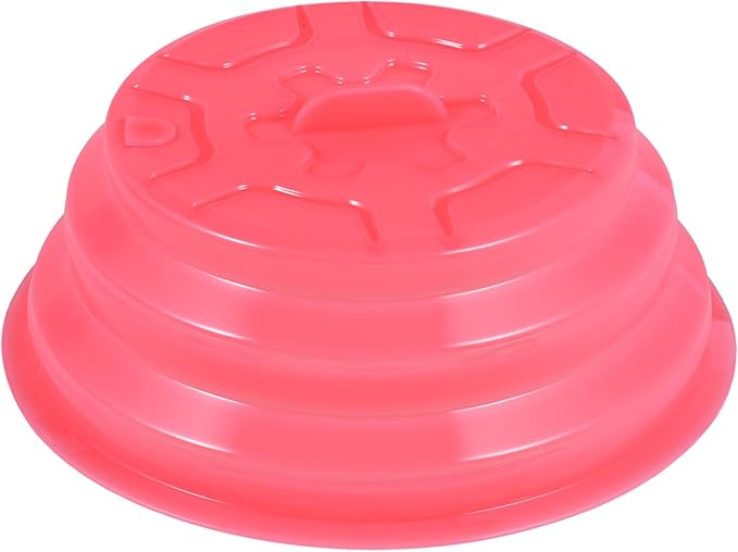 Kichwit Collapsible Silicone Microwave Plate Cover for Food, Dishwasher Safe and BPA Free, Red, 11”