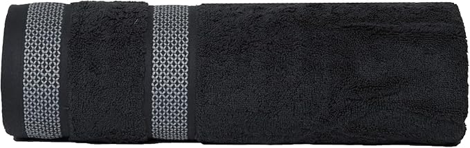 CASA COPENHAGEN Solitaire 6 Pieces Towel Set- Pine Grey, 600 GSM 2 Bath Towel 2 Hand Towel 2 Washcloth, Designed in Denmark Made of Soft Egyptian Cotton for Bathroom, Kitchen & Shower