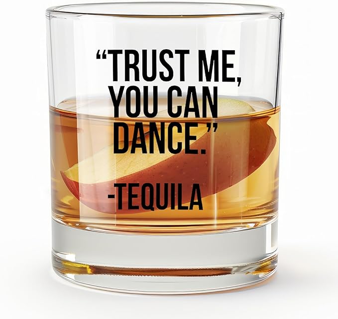 Tequila Lover Gifts Whiskey Glasses 10 oz, Gifts for Tequila Cocktail Lovers, Funny Old Fashioned Rocks Glasses Cup for Women Men Drinking Scotch Bourbon Liquor