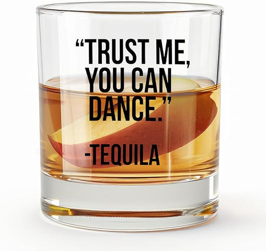 Tequila Lover Gifts Whiskey Glasses 10 oz, Gifts for Tequila Cocktail Lovers, Funny Old Fashioned Rocks Glasses Cup for Women Men Drinking Scotch Bourbon Liquor