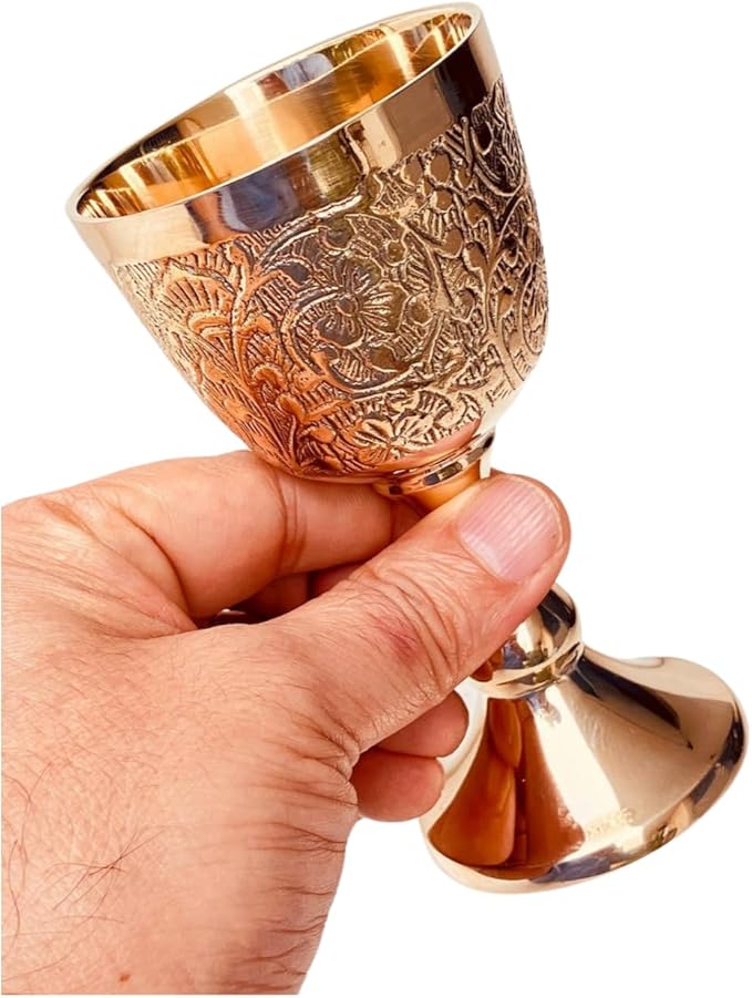 ALADEAN Vintage Chalice Goblet | 1x Royal Wine Cups of King Arthur - Renaissance Medieval Gifts for Communion, Christmas Wedding Anniversary Drinkware Pack of 1pc (Prince Goblet)