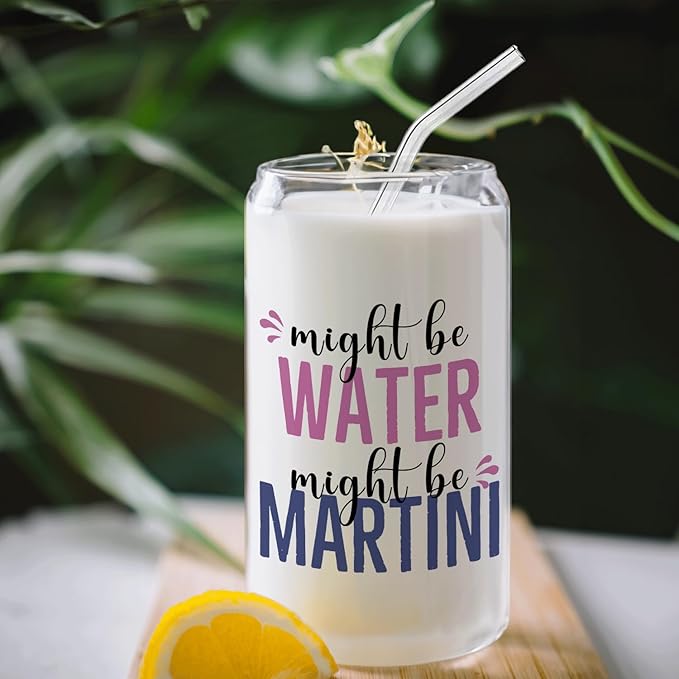 Martini glasses cup Gifts for Cocktail Lovers, Funny Might Be Martini Tumbler Gifts For Women 14oz,Tequila Lime drinking jar for Cocktail Lovers