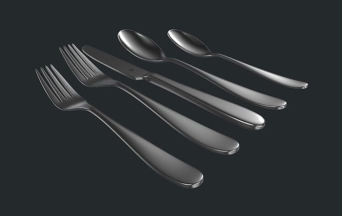 Silverware Set for 8 – 18/10 Stainless Steel Flatware, Mirror Polished, Dishwasher Safe, Heavy-Duty, Rust Resistant, Elegant Tableware (40-Piece Set, Fidenza)