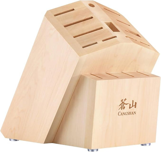 Cangshan Empty Knife Block, 16-Slot Organizer (Maple Wood)