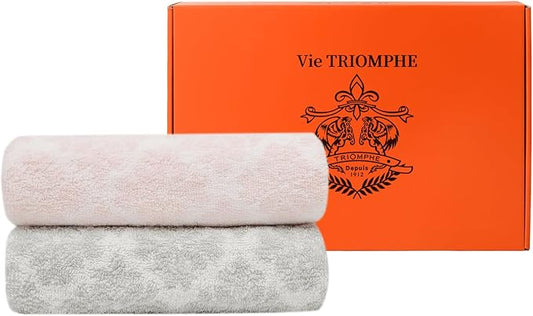 Vie Triomphe Facial Towels Washcloth (2 Pieces Love Letter Face Towel) Hand Towels Bathroom Decor 13x29 Inch Cotton Soft Absorbent Spring Summer Decorative Hand Towels for Bathroom Kitchen