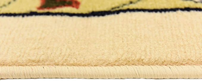 Unique Loom Espahan Collection Area Rug - Cape Cod (8'Square, Cream/ Black)