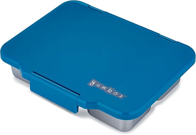 Yumbox Prêt Stainless Steel Bento Box – Leakproof, Reusable Lunch Container for Kids & Adults – Sandwich & Snack Friendly, BPA-Free, Durable Food Box (Normandy Blue)