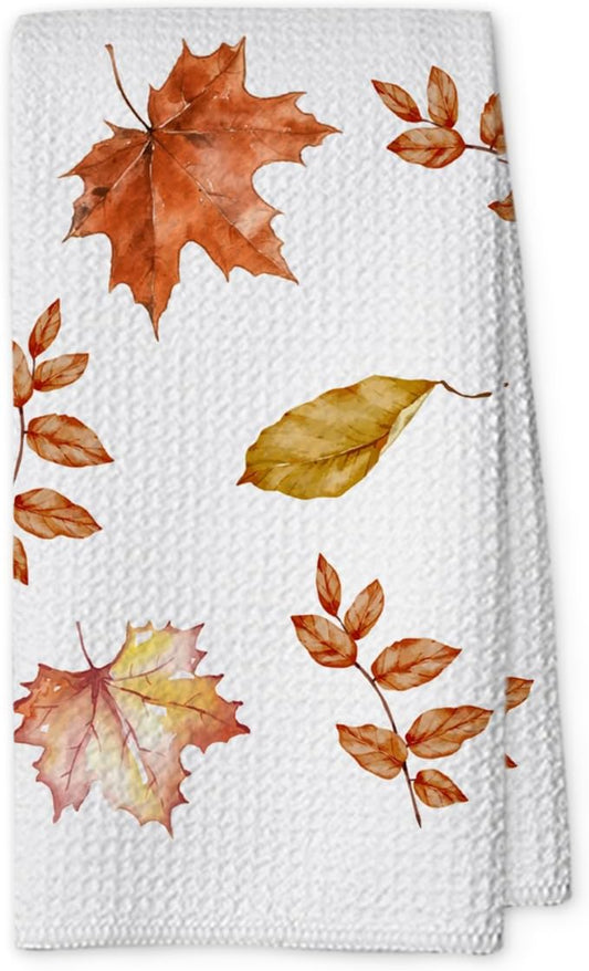 Fall Pumpkin Hand Towels for Kitchen Decor and Tea Dish Towel,1PCS Fall Thanksgiving Day Dishcloths,Farmhouse Fall Pumpkin Decor for Bathroom,Anthropology Autumn Gifts for Women - B08