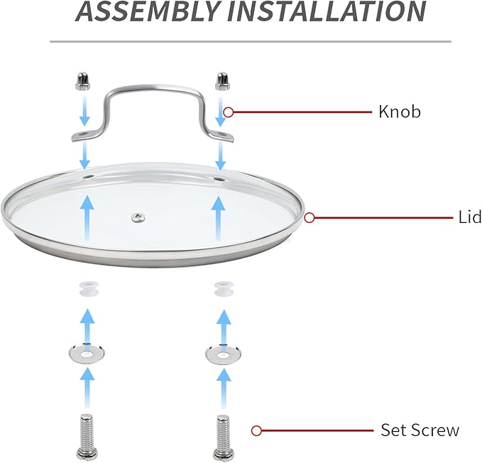 9" Tempered Glass Pan Lid with Steam Vent, Thickened to 4mm and Dishwasher Safe and Oven up to 480℉, Universal Lid Fit for Cast Iron Skillets, Frying Saute Pan, Cooking Pot