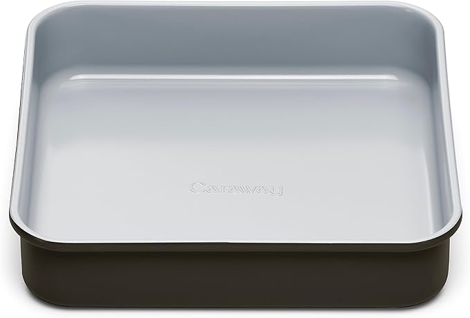 Caraway Non-Stick Ceramic 9” Square Pan - Naturally Slick Ceramic Coating - Non-Toxic, PTFE & PFOA Free - Perfect for Brownies, Lemon Bars, Cakes, & More - Black