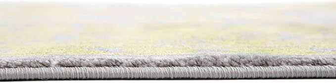 Unique Loom Traditional Classic Intricate Design Distressed Vintage Detail, Area Rug, 8' 0" x 8' 0", Light Green/Gray