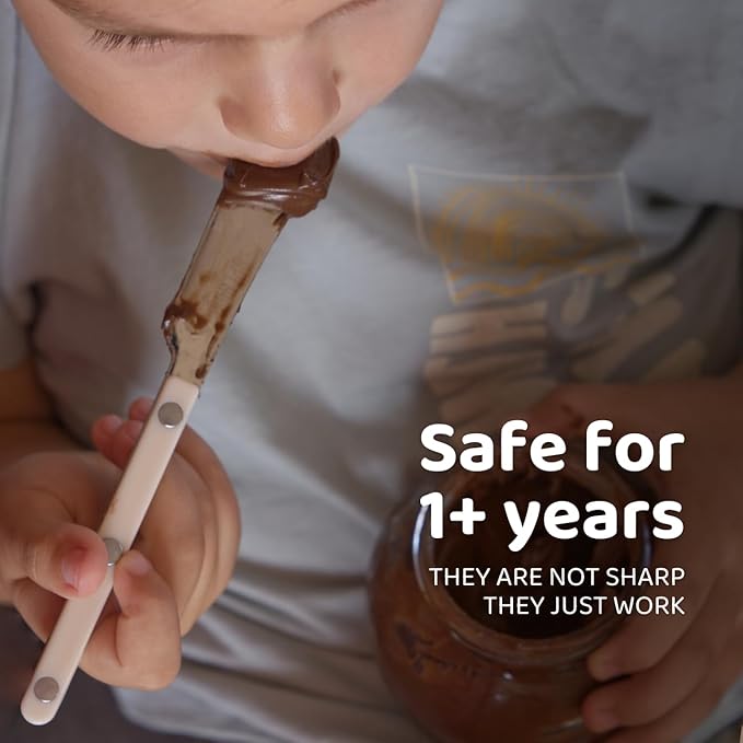 APLAINR Kids Silverware Set, Stainless Steel Toddler Silverware with Bamboo Organizer, Montessori Kids Utensils, 10 Piece Cutlery Set with Forks, Spoons & Knives, Children Safe Metal Flatware