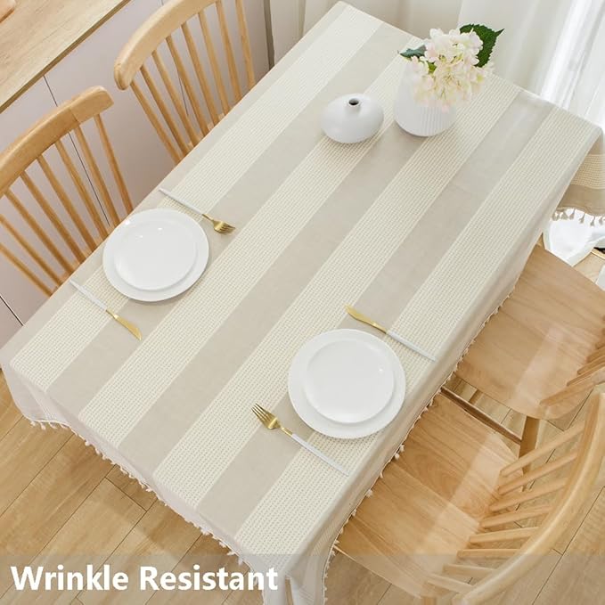 TruDelve Cloth Tablecloths for Rectangle Tables Grey 120 Inch Tablecloth Washable Extra Long Table Cloths for 8 Foot Rectangle Tables (120"x55", Gray)