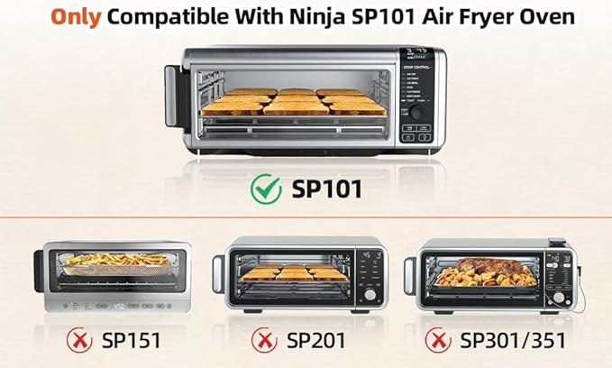 Air Fryer Accessories for Ninja Foodi SP101 Air Fryer Oven, Air Fryer Liners Replacement Baking Pan Air Fryer Basket Non-stick Baking Tray for Ninja Digital Air Fry Countertop Oven