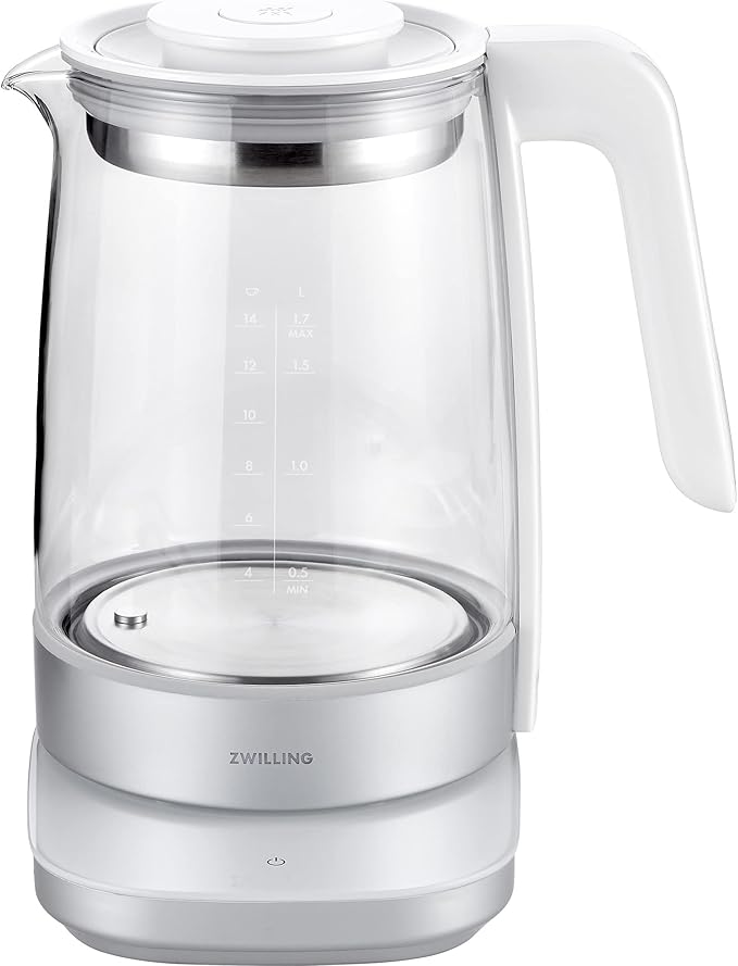 ZWILLING Enfinigy Glass Kettle, Tea Kettle, Silver