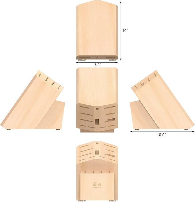 Cangshan Empty Knife Block, 16-Slot Organizer (Maple Wood)