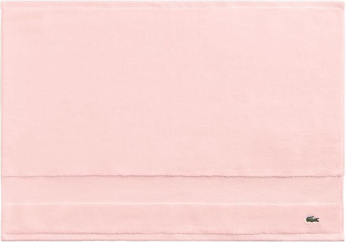 Lacoste Heritage 100% Supima Cotton Tub Mat, Light Pink, 21" x 31" – Highly Absorbent & Quick Drying, Premium Super Soft Bath Towel, Bathroom Essential, Gift for All Occasions, Machine Washable