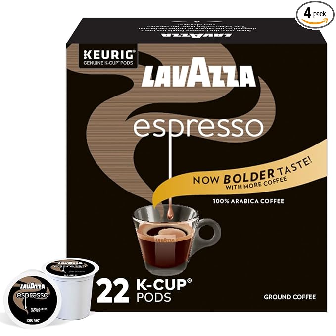 Lavazza Espresso Italiano Single-Serve Coffee K-Cups for Keurig Brewer, Medium Roast, 22 Count Box (Pack Of 4), 88Count